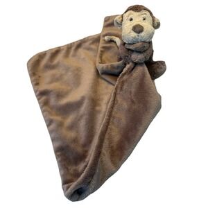 Jellycat London Bashful Monkey Soother Brown Plush Baby Security Blanket Lovey